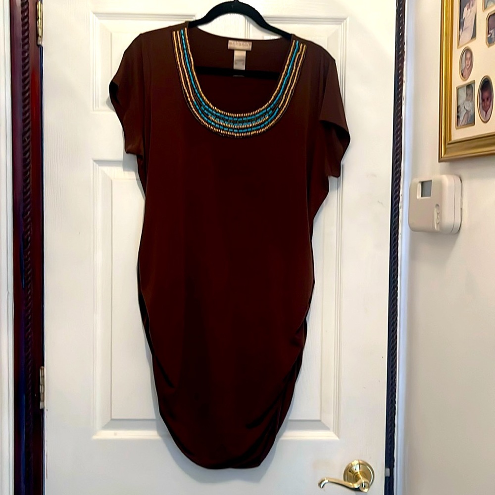 Little brown dress.